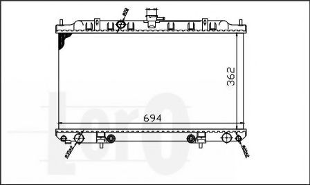 LORO 035-017-0015 Радиатор, охлаждение двигателя для NISSAN (Ниссан) LORO 035-017-0015 Радиатор, охлаждение двигателя для NISSAN (Ниссан)