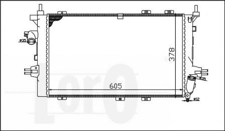 LORO 037-017-0069 Радиатор, охлаждение двигателя 