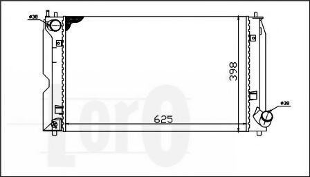 LORO 051-017-0006 Радиатор, охлаждение двигателя 