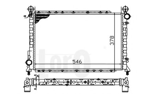 LORO 002-017-0011 Радиатор, охлаждение двигателя 