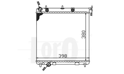 LORO 009-017-0047 Радиатор, охлаждение двигателя 