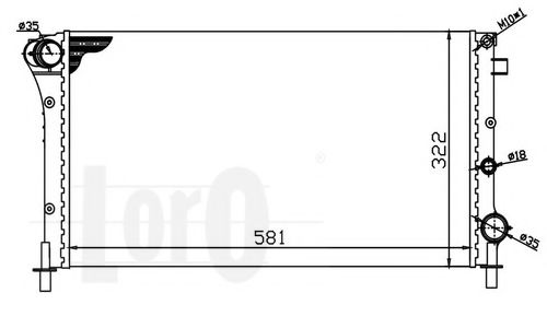 LORO 016-017-0034 Радиатор, охлаждение двигателя 