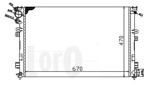 LORO 016-017-0057 Радиатор, охлаждение двигателя 
