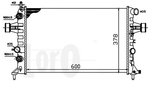 LORO 037-017-0032 Радиатор, охлаждение двигателя 