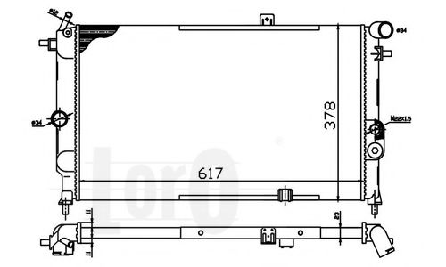 LORO 037-017-0034 Радиатор, охлаждение двигателя для OPEL (Опель) LORO 037-017-0034 Радиатор, охлаждение двигателя для OPEL (Опель)