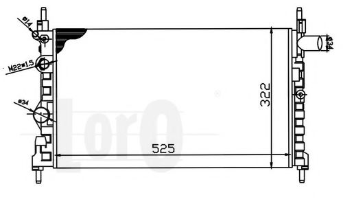 LORO 037-017-0060 Радиатор, охлаждение двигателя 