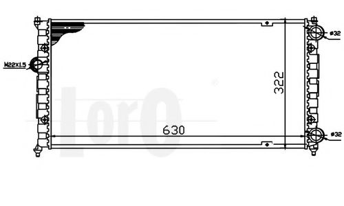 LORO 046-017-0001 Радиатор, охлаждение двигателя 
