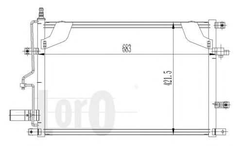 LORO 052-016-0004 Конденсатор, кондиционер для VOLVO (Вольво) LORO 052-016-0004 Конденсатор, кондиционер для VOLVO (Вольво)