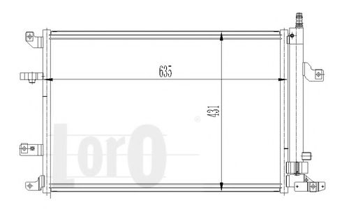 LORO 052-016-0007 Конденсатор, кондиционер для VOLVO (Вольво) LORO 052-016-0007 Конденсатор, кондиционер для VOLVO (Вольво)