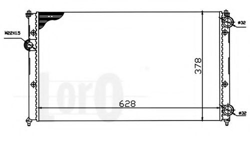 LORO 046-017-0004 Радиатор, охлаждение двигателя 