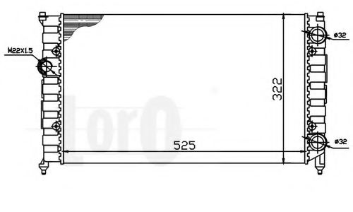 LORO 046-017-0011 Радиатор, охлаждение двигателя 