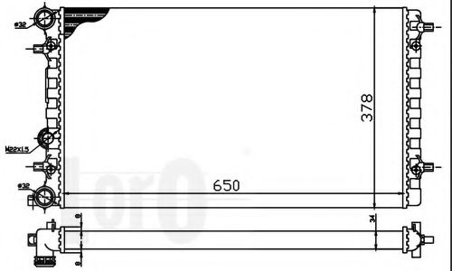 LORO 053-017-0066 Радиатор, охлаждение двигателя 