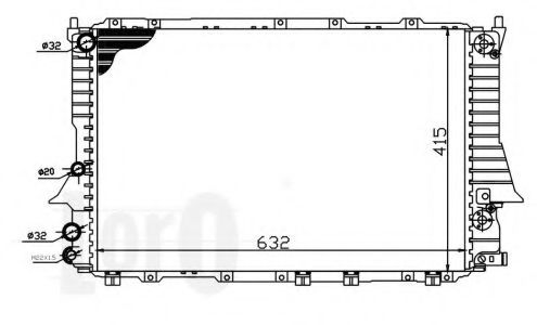 LORO 003-017-0003 Радиатор, охлаждение двигателя 