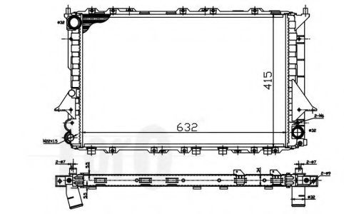 LORO 003-017-0007 Радиатор, охлаждение двигателя 