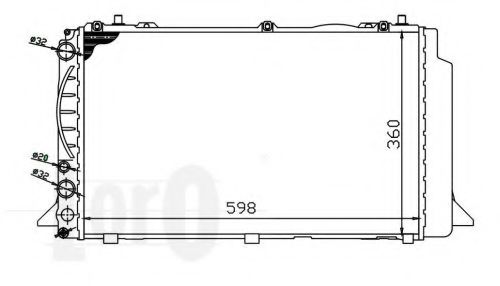 LORO 003-017-0011 Радиатор, охлаждение двигателя для AUDI 90 (Ауди 90) LORO 003-017-0011 Радиатор, охлаждение двигателя для AUDI 90 (Ауди 90)