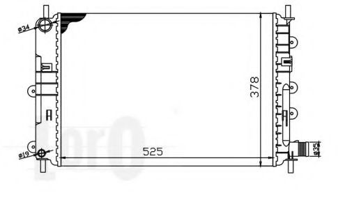 LORO 017-017-0004 Радиатор, охлаждение двигателя 