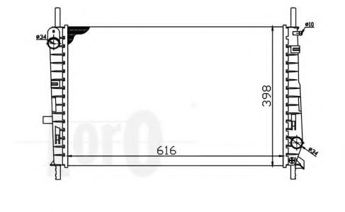 LORO 017-017-0005 Радиатор, охлаждение двигателя для FORD MONDEO (Форд Мондэо) LORO 017-017-0005 Радиатор, охлаждение двигателя для FORD MONDEO (Форд Мондэо)