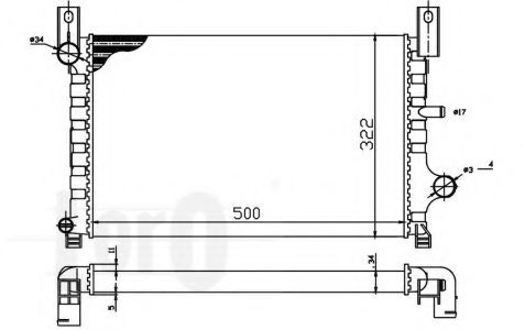 LORO 017-017-0023 Радиатор, охлаждение двигателя для FORD FIESTA (Форд Фиэста) LORO 017-017-0023 Радиатор, охлаждение двигателя для FORD FIESTA (Форд Фиэста)