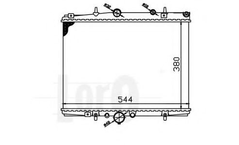 LORO 038-017-0003 Радиатор, охлаждение двигателя 
