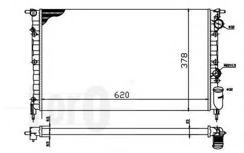 LORO 042-017-0011 Радиатор, охлаждение двигателя 