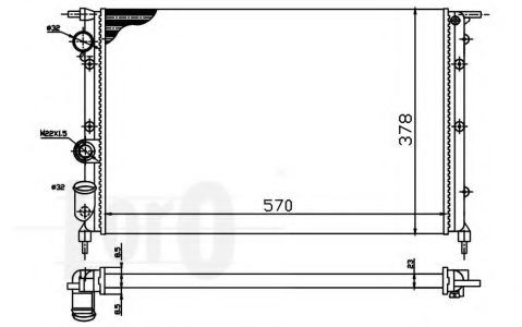 LORO 042-017-0043 Радиатор, охлаждение двигателя 