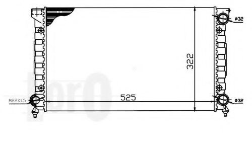 LORO 053-017-0022 Радиатор, охлаждение двигателя 