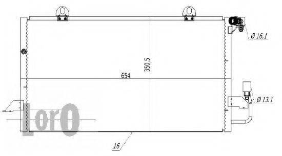 LORO 003-016-0001 Конденсатор, кондиционер для AUDI 90 (Ауди 90) LORO 003-016-0001 Конденсатор, кондиционер для AUDI 90 (Ауди 90)