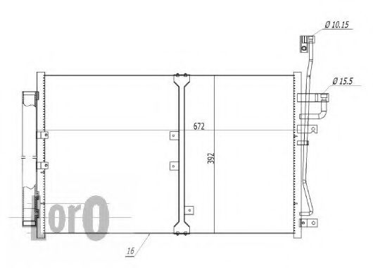 LORO 007-016-0009 Конденсатор, кондиционер для CHEVROLET CAPTIVA (Шевроле Каптива) LORO 007-016-0009 Конденсатор, кондиционер для CHEVROLET CAPTIVA (Шевроле Каптива)