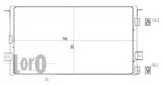 LORO 008-016-0010 Конденсатор, кондиционер для DODGE CARAVAN (Додж Караван)