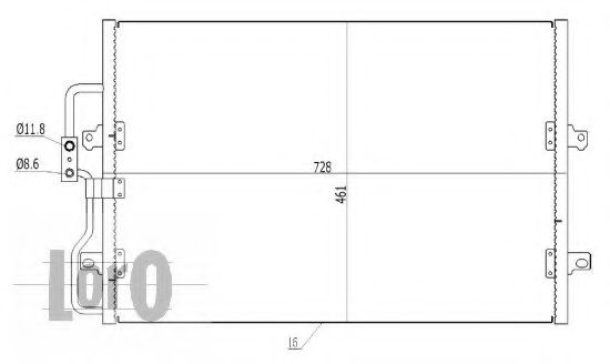 LORO 009-016-0018 Конденсатор, кондиционер для CITROËN SYNERGIE (CитроËн Сънэргиэ) LORO 009-016-0018 Конденсатор, кондиционер для CITROËN SYNERGIE (CитроËн Сънэргиэ)