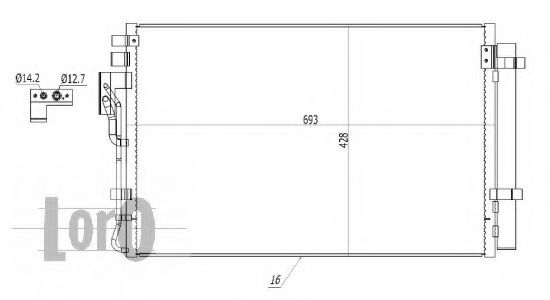 LORO 024-016-0011 Конденсатор, кондиционер для KIA SORENTO II (Киа Соренто 2) LORO 024-016-0011 Конденсатор, кондиционер для KIA SORENTO II (Киа Соренто 2)