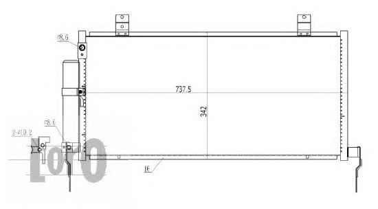 LORO 033-016-0001 Конденсатор, кондиционер для MITSUBISHI GALANT (Митсубиши/митсубиси Галант) LORO 033-016-0001 Конденсатор, кондиционер для MITSUBISHI GALANT (Митсубиши/митсубиси Галант)