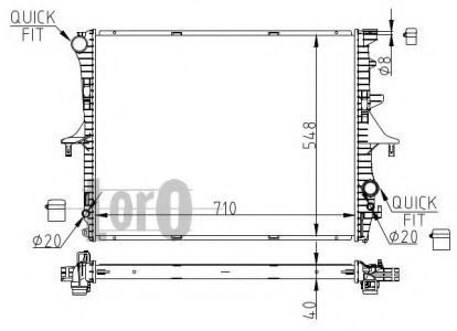 LORO 003-017-0029 Радиатор, охлаждение двигателя для AUDI Q7 (Ауди Кью 7) LORO 003-017-0029 Радиатор, охлаждение двигателя для AUDI Q7 (Ауди Кью 7)