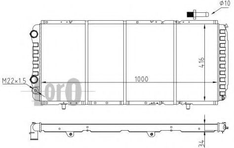 LORO 009-017-0007 Радиатор, охлаждение двигателя для CITROëN (Cитроëн) LORO 009-017-0007 Радиатор, охлаждение двигателя для CITROëN (Cитроëн)