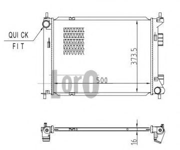 LORO 019-017-0023-B Радиатор, охлаждение двигателя для HYUNDAI (Хендай) LORO 019-017-0023-B Радиатор, охлаждение двигателя для HYUNDAI (Хендай)