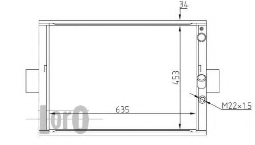 LORO 022-017-0005 Радиатор, охлаждение двигателя 
