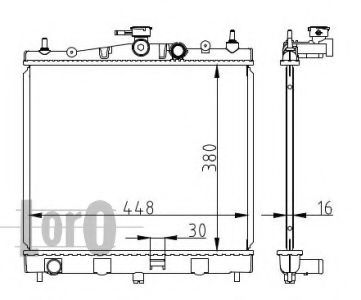 LORO 035-017-0013 Радиатор, охлаждение двигателя для NISSAN MARCH III (Ниссан Марч 3) LORO 035-017-0013 Радиатор, охлаждение двигателя для NISSAN MARCH III (Ниссан Марч 3)