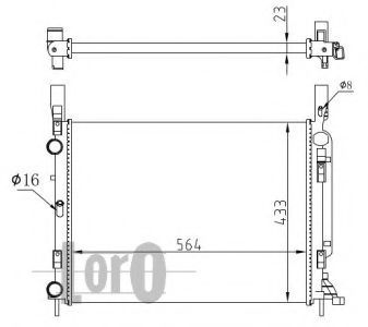 LORO 042-017-0061 Радиатор, охлаждение двигателя 