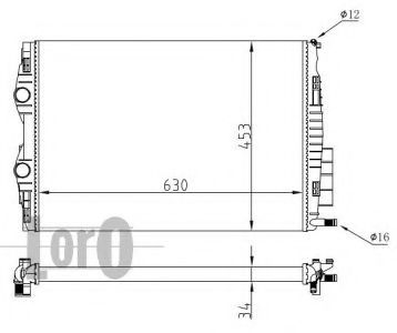 LORO 042-017-0062 Радиатор, охлаждение двигателя 