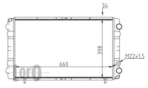 LORO 042-017-0063 Радиатор, охлаждение двигателя 