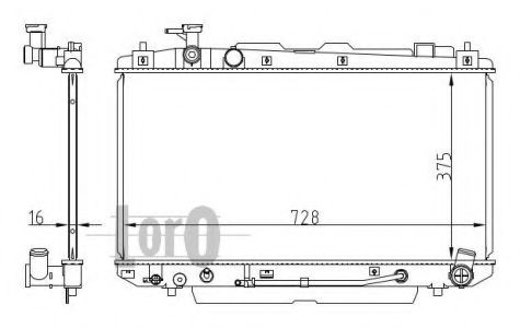 LORO 051-017-0029 Радиатор, охлаждение двигателя 