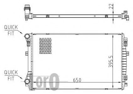 LORO 053-017-0044-B Радиатор, охлаждение двигателя 