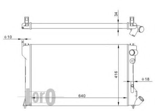 LORO 009-017-0014 Радиатор, охлаждение двигателя для CITROëN (Cитроëн) LORO 009-017-0014 Радиатор, охлаждение двигателя для CITROëN (Cитроëн)
