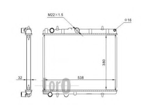 LORO 009-017-0045 Радиатор, охлаждение двигателя для CITROëN (Cитроëн) LORO 009-017-0045 Радиатор, охлаждение двигателя для CITROëN (Cитроëн)