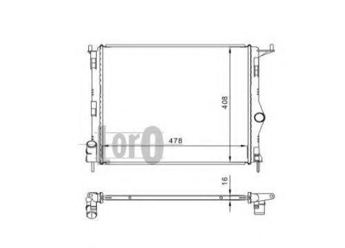LORO 010-017-0003 Радиатор, охлаждение двигателя 