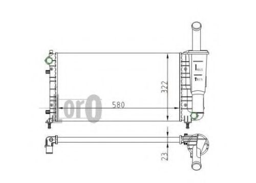 LORO 016-017-0036 Радиатор, охлаждение двигателя 