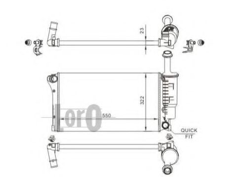 LORO 016-017-0056 Радиатор, охлаждение двигателя 