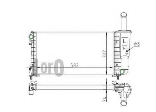 LORO 016-017-0062 Радиатор, охлаждение двигателя 