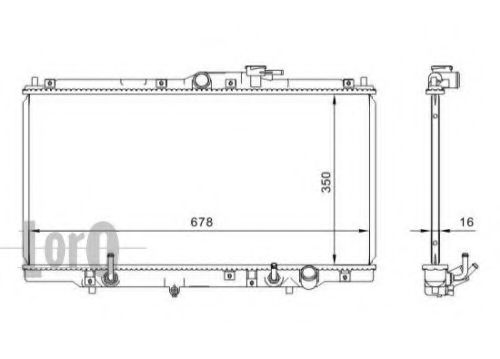 LORO 018-017-0009 Радиатор, охлаждение двигателя 