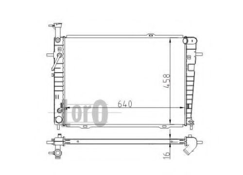 LORO 019-017-0014-B Радиатор, охлаждение двигателя 